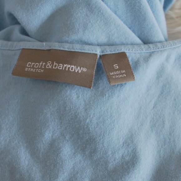 Croft & Barrow Stretch Tank Blouse Shirt Blue Size Small - Picture 3 of 3
